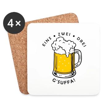 Like zwei drei - g'sigh! - Coasters (set of 4) - white - Front