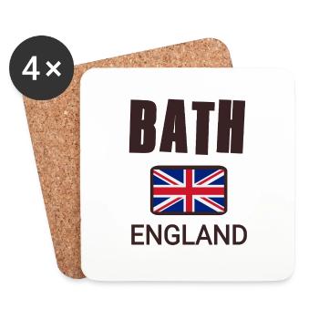 Bath, England - Coasters (set of 4) - white - Front