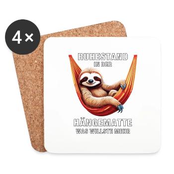 RETIREMENT IN THE HAMMOCK - Coasters (set of 4) - white - Front