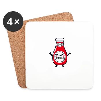 I'm Good On Everything Ketchup Sauce Food Cute - Coasters (set of 4) - white - Front