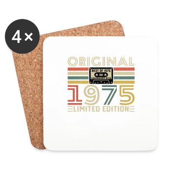 50 Jahre 1975 Vintage Retro Geburtstagsgeschenk - Untersetzer (4er-Set) - Weiß - Vorne