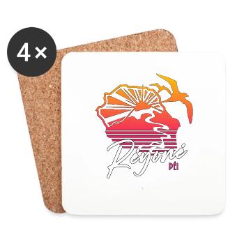 RUN Réyoné Péi - Dessous de verre (lot de 4) - blanc - Devant