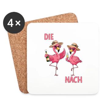 Die Klügere Kippt Nach - Untersetzer (4er-Set) - Weiß - Vorne