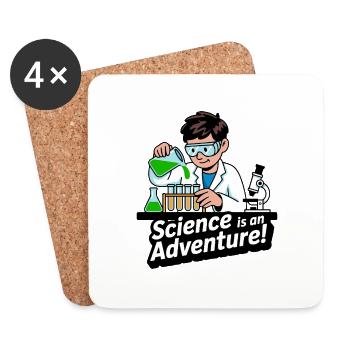 SCIENCE IS AN ADVENTURE - Coasters (set of 4) - white - Front