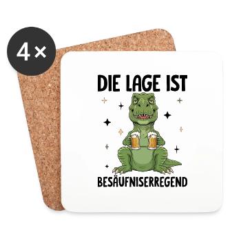 The situation is drunkenness - Coasters (set of 4) - white - Front
