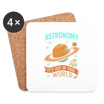 Astronomie ist nicht von dieser Welt - Untersetzer (4er-Set) - Weiß - Vorne