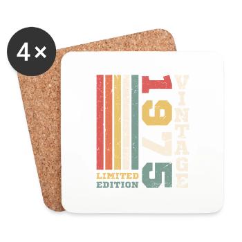 50 Jahre 1975 Vintage Retro Geburtstagsgeschenk - Untersetzer (4er-Set) - Weiß - Vorne