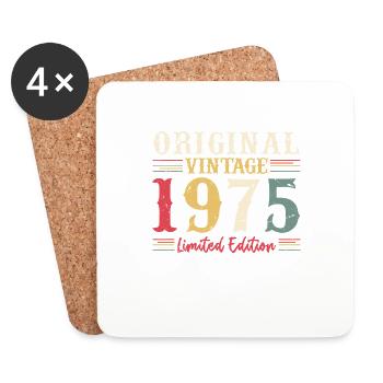 50 Jahre 1975 Vintage Retro Geburtstagsgeschenk - Untersetzer (4er-Set) - Weiß - Vorne