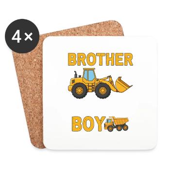 Brother of the Birthday Boy - Untersetzer (4er-Set) - Weiß - Vorne