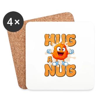 Chicken Nugget - Untersetzer (4er-Set) - Weiß - Vorne