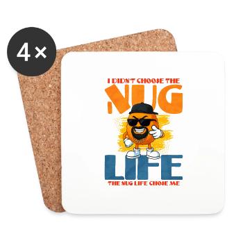 Chicken Nugget - Untersetzer (4er-Set) - Weiß - Vorne