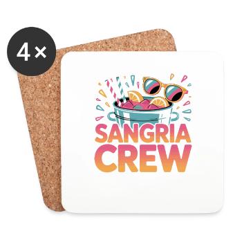 Spanien Sangria Crew Mallorca Party Malle 2025 - Untersetzer (4er-Set) - Weiß - Vorne