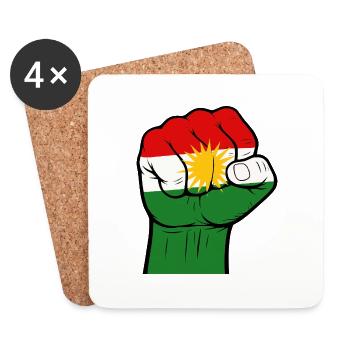 faust kurdistan - Untersetzer (4er-Set) - Weiß - Vorne