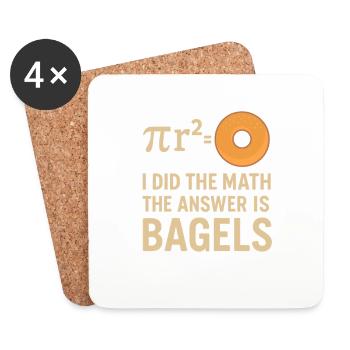 Ich habe nachgerechnet, die Antwort ist Bagels - Untersetzer (4er-Set) - Weiß - Vorne