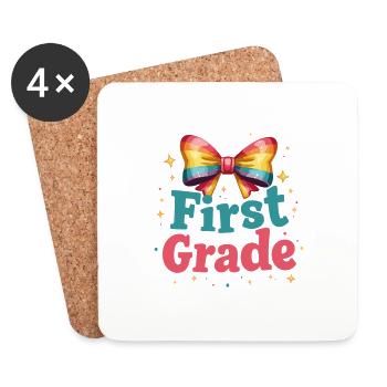 Funny Design for First Class - Coasters (set of 4) - white - Front