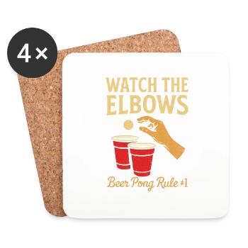 The Elbows beobachten - Untersetzer (4er-Set) - Weiß - Vorne