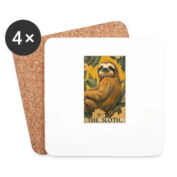 Paresseux Paresseux - Dessous de verre (lot de 4) - blanc - Devant