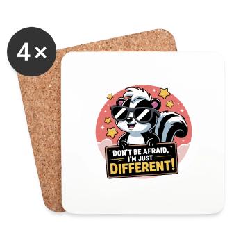 SKUNKS DON T BE AFRAID - Coasters (set of 4) - white - Front