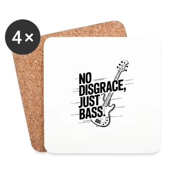 Juste de la basse, pas de honte – Blanc - Dessous de verre (lot de 4) - blanc - Devant