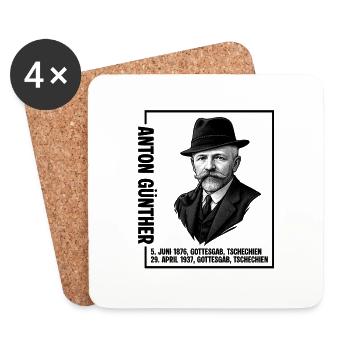 Anton Guenther Erzgebirge Gottesgab - Untersetzer (4er-Set) - Weiß - Vorne