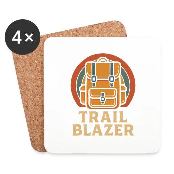 Trail Blazer Rucksack Abenteuer - Untersetzer (4er-Set) - Weiß - Vorne