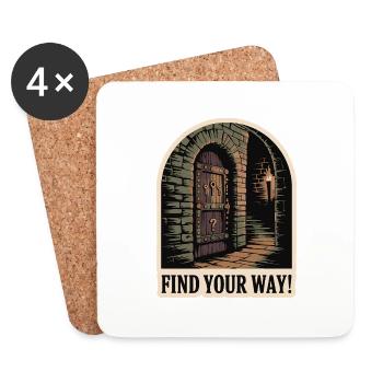FIND YOUR WAY - Coasters (set of 4) - white - Front