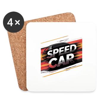 VOITURE DE PERFORMANCE - Dessous de verre (lot de 4) - blanc - Devant