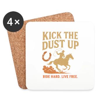 Kick The Dust Up - Untersetzer (4er-Set) - Weiß - Vorne