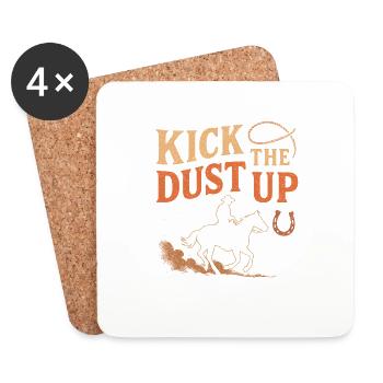 Kick The Dust Up - Untersetzer (4er-Set) - Weiß - Vorne