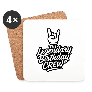 Birthday Crew Party - Coasters (set of 4) - white - Front