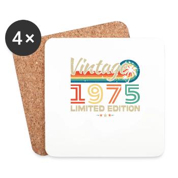 1975 Vintage Retro Geburtstagsgeschenk - Untersetzer (4er-Set) - Weiß - Vorne