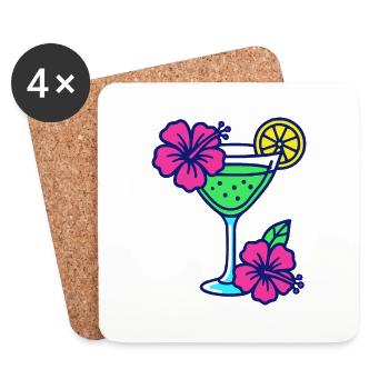 cocktail 1 - Untersetzer (4er-Set) - Weiß - Vorne