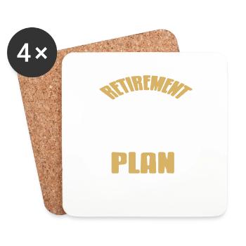 Retirement Plan Funny Cyclist Retirement Life - Untersetzer (4er-Set) - Weiß - Vorne