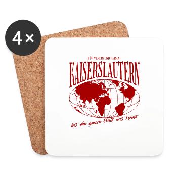 Kaiserslautern Home Football Gift - Coasters (set of 4) - white - Front