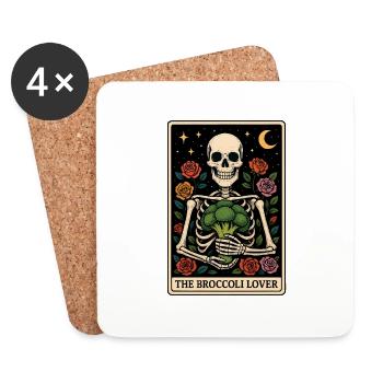 Brokkoli Tarot - Untersetzer (4er-Set) - Weiß - Vorne