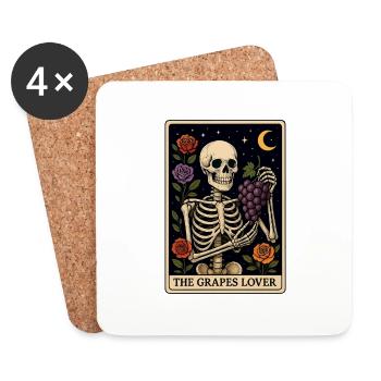 Traube Tarot - Untersetzer (4er-Set) - Weiß - Vorne