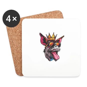 Donkey Funny - Coasters (set of 4) - white - Front