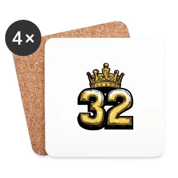 32 Number Krone - Coasters (set of 4) - white - Front
