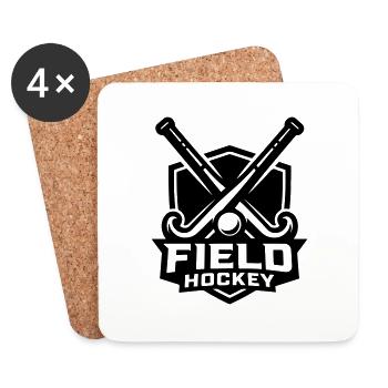 Feldhockey Sport - Untersetzer (4er-Set) - Weiß - Vorne