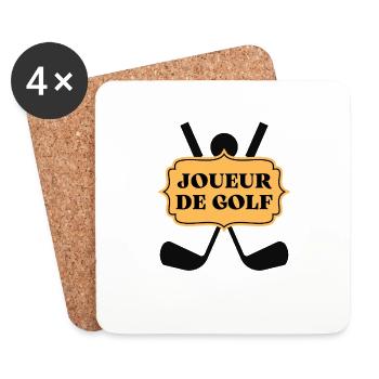 JOUEUR DE GOLF RETRO VINTAGE - Dessous de verre (lot de 4) - blanc - Devant