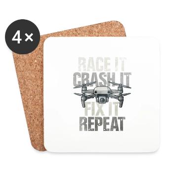 Drone - Coasters (set of 4) - white - Front