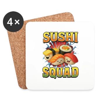 Sushi - Dessous de verre (lot de 4) - blanc - Devant