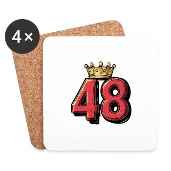 48 Number Crown - Coasters (set of 4) - white - Front