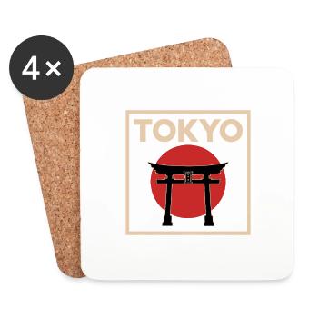 TOKYO - Dessous de verre (lot de 4) - blanc - Devant