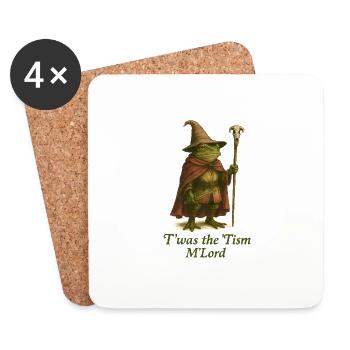 Fantasy Grenouille Autisme Humour Design - Dessous de verre (lot de 4) - blanc - Devant
