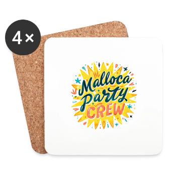 Mallorca Party Crew - Dessous de verre (lot de 4) - blanc - Devant
