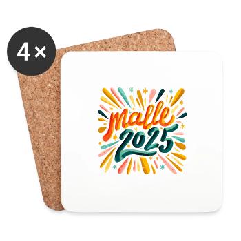 Malle 2025 Mallorca Holidays - Coasters (set of 4) - white - Front