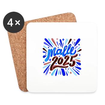 Malle 2025 - Dessous de verre (lot de 4) - blanc - Devant