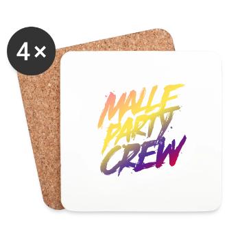 Malle Party Crew Mallorca - Coasters (set of 4) - white - Front