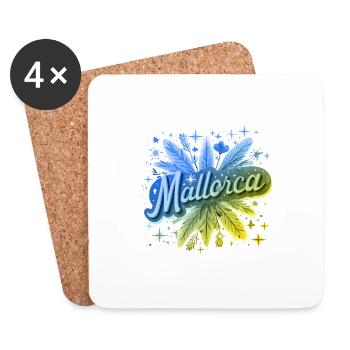 Majorque Coloré - Dessous de verre (lot de 4) - blanc - Devant